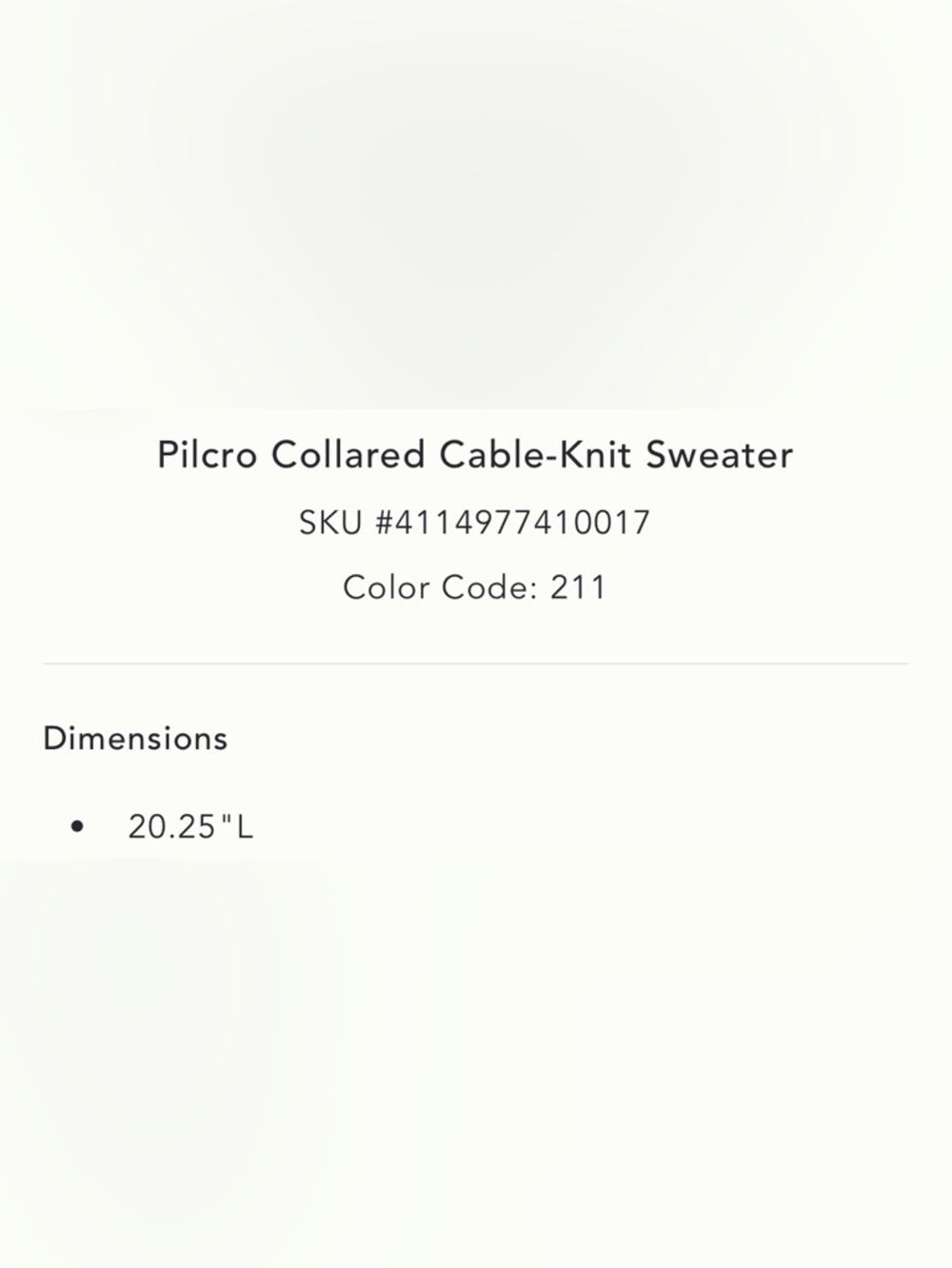Anthropologie Pilcro Collared Cable-Knit Sweater Penguin NEW - Picture 6 of 6